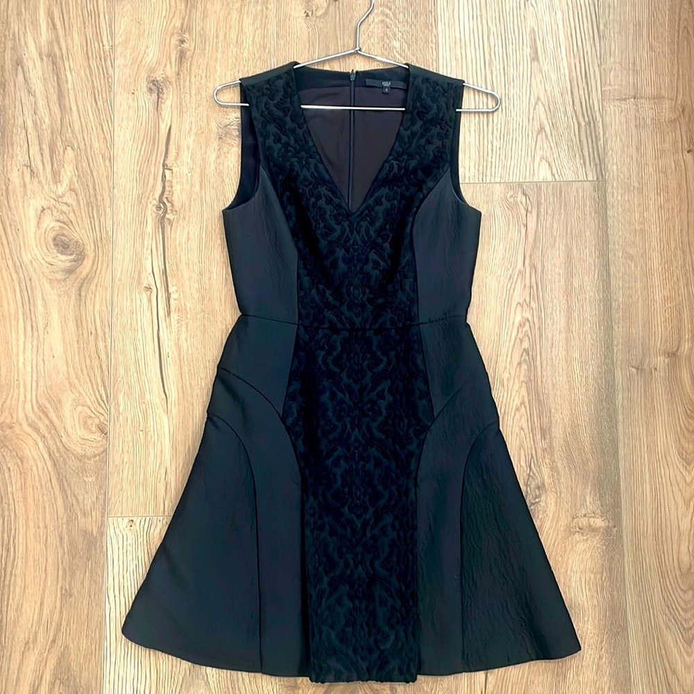 Tibi Worth Black Embroidery Dress